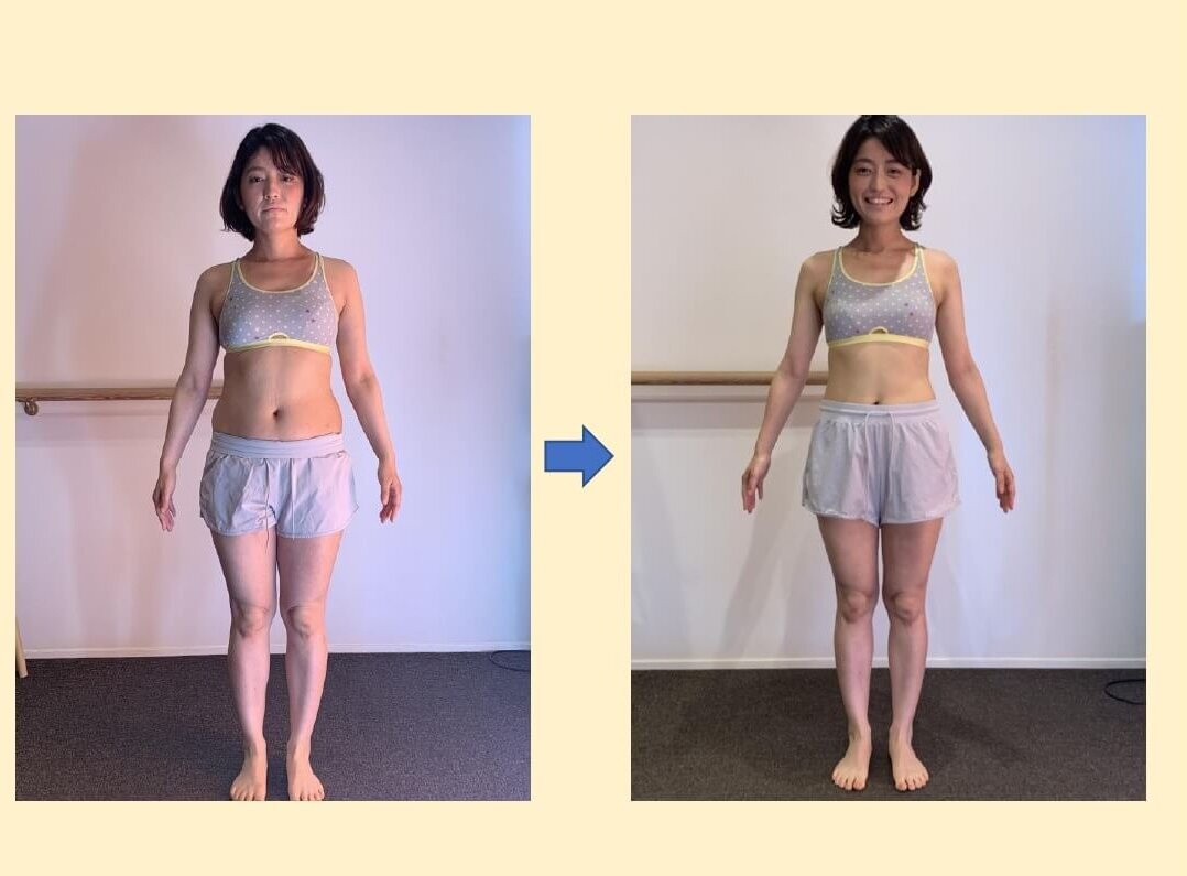 タイトルなしのコラージュ ヒップ、太もも周りがかなり細くなったクライアント